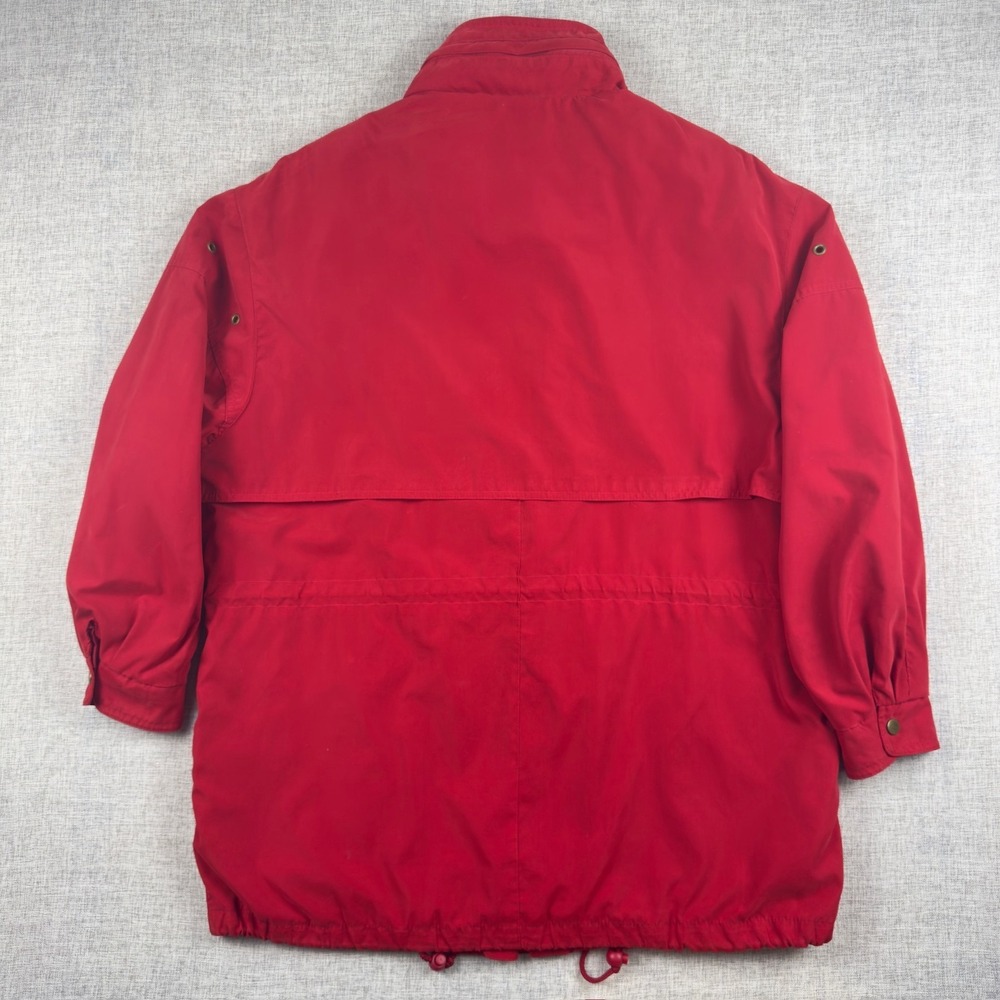 Vintage Forecaster of Boston Red Parka Jacket Women's L‎ Hooded Korea 80s 90s - Picture 4 of 14